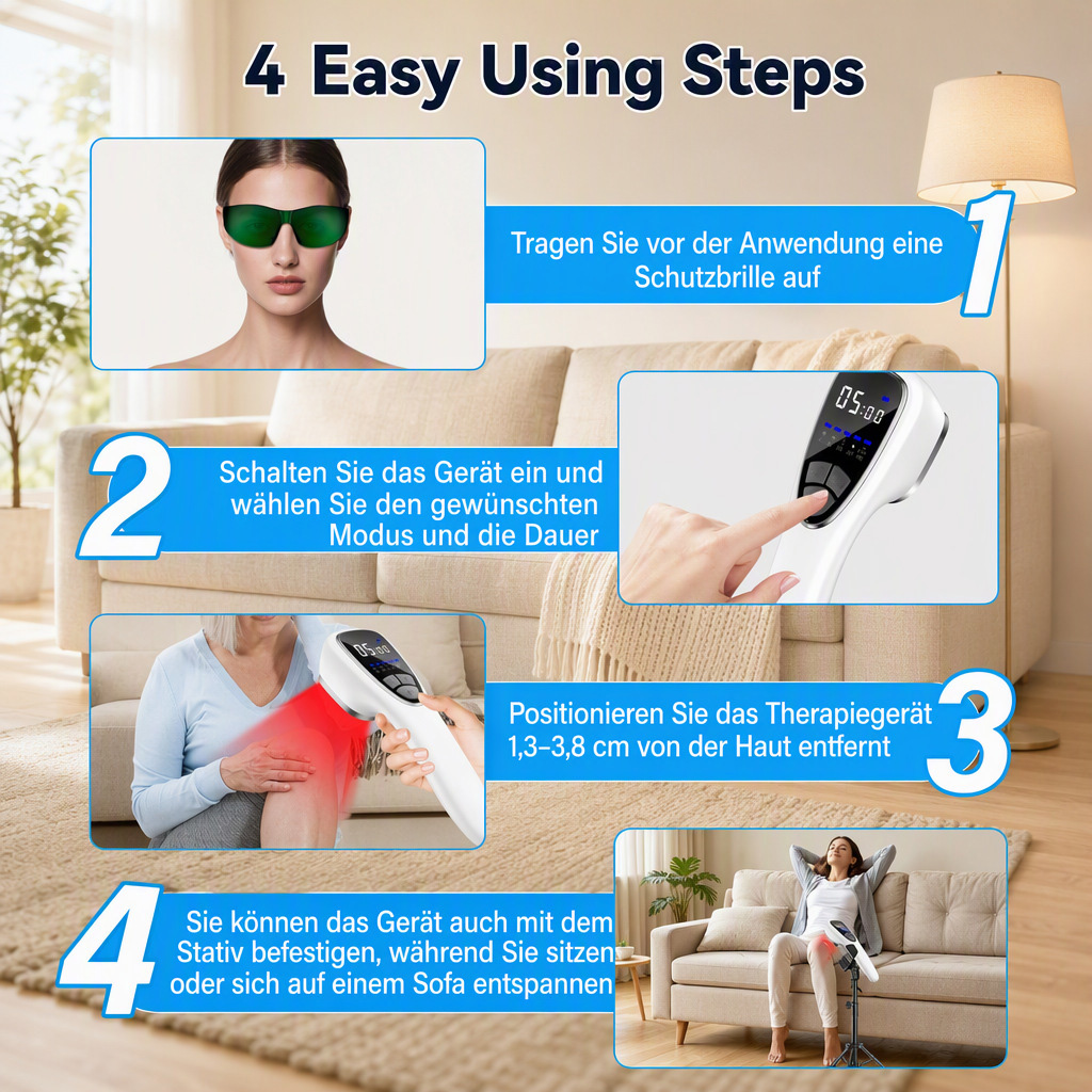 FZZMAX LD188 Cold Laser Therapy Device - 808nm & 650nm LLLT, High Power with Pulse Mode - Image 4