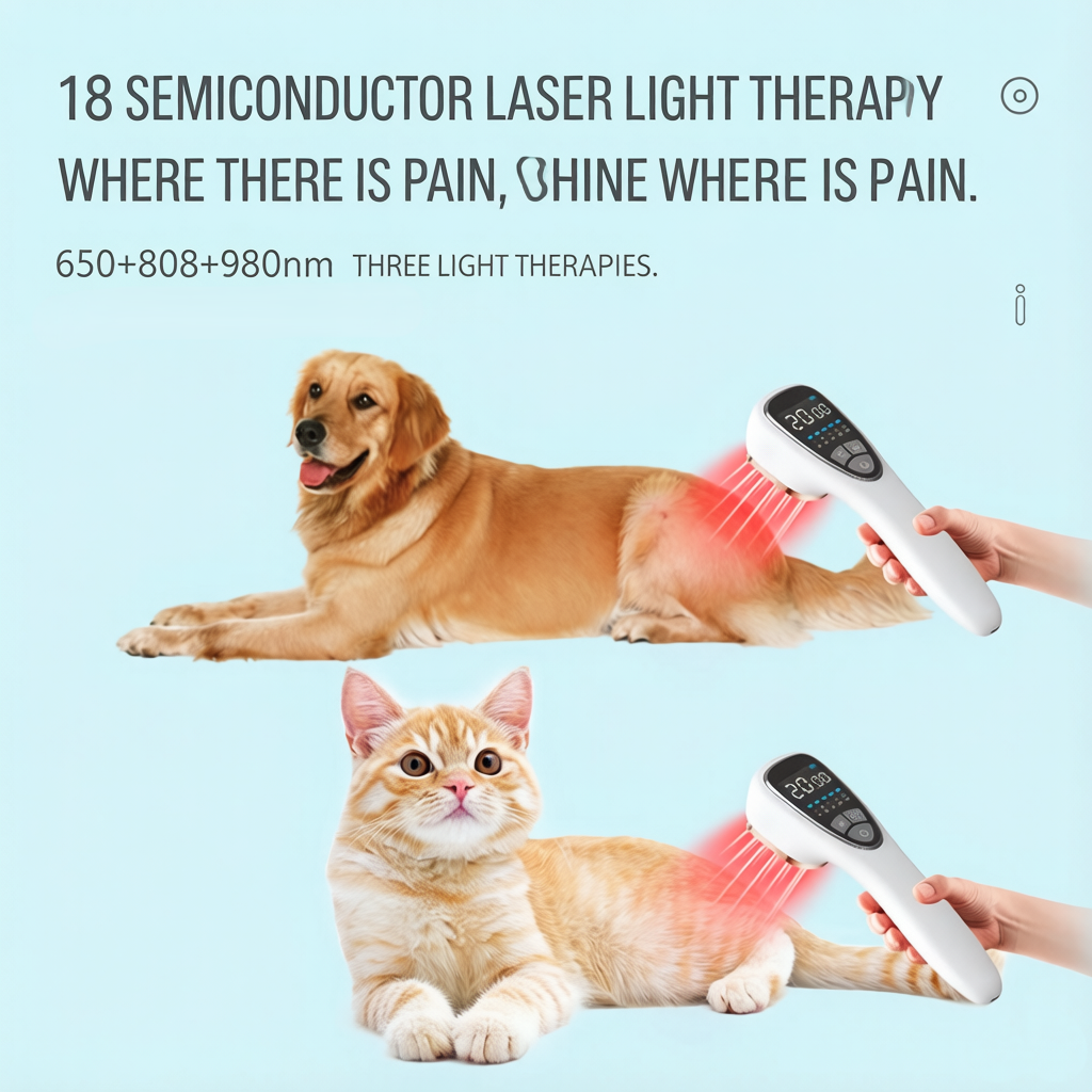 FZZMAX LD188C Cold Laser Therapy Device - 980nm & 808nm & 650nm LLLT for Dogs & Cats - Image 3